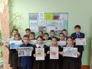 Выставка детских рисунков «На защите Родины», посвященная ко Дню снятия блокады Ленинграда.