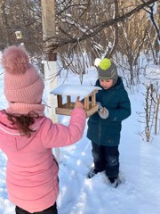 Экологическая акция с родителями в подготовительной к школе группе"Сказка" - "Покормите птиц зимой"