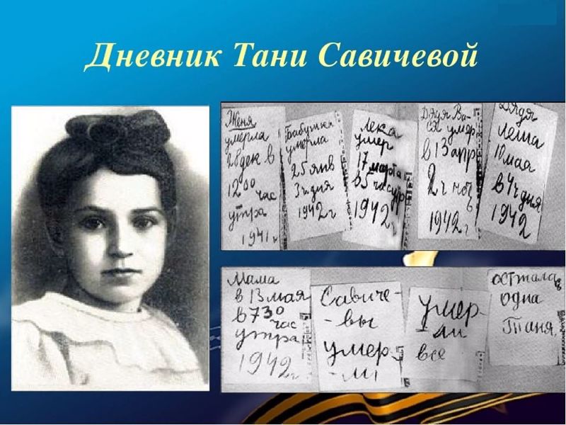 23 января - день памяти Татьяны Савичевой