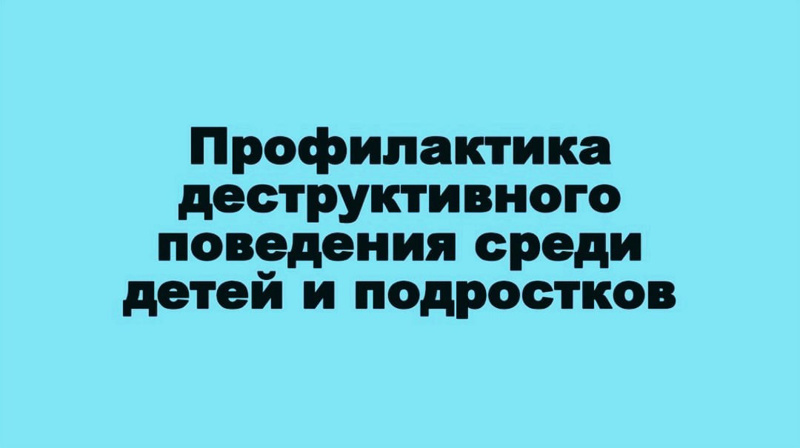 Памятка для родителей по профилактике деструктивного поведения несовершеннолетних.