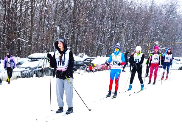 Лыжники школы на республиканских соревнованиях.