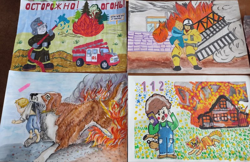 В Янтиковском муниципальном округе прошел конкурс рисунков «Осторожно, огонь!»