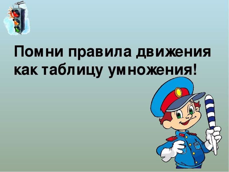 «Помни правила дорожного движения!»