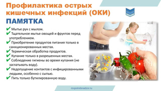 Профилактика кишечных инфекций и холеры.