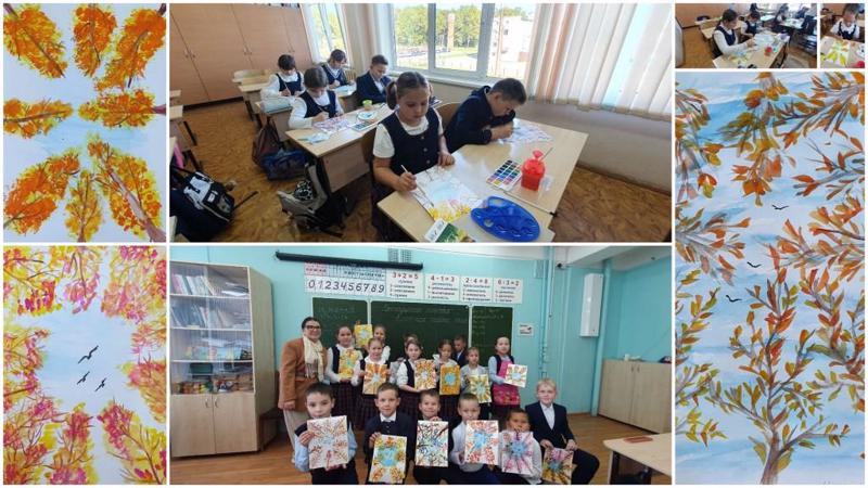 Золотая осень в детских рисунках