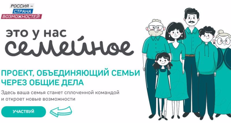 О поддержке регистрационной кампании второго сезона конкурса «Это у нас семейное»
