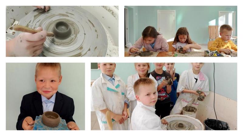 Занятия по лепке на гончарном круге
