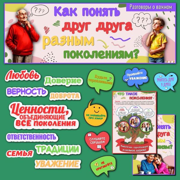 Прошло традиционное занятие «Разговоры о важном» по теме: «Как понять друг друга разным поколениям?»