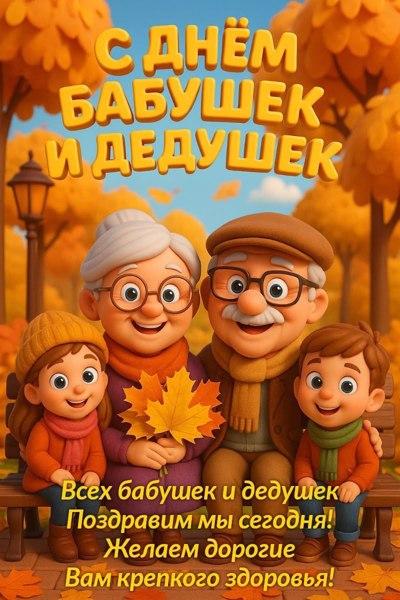 Сегодня, 28 октября, мы отмечаем замечательный праздник — День бабушек и дедушек!