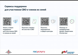 Сервисаы для участников специальной военной операции и членов их семей