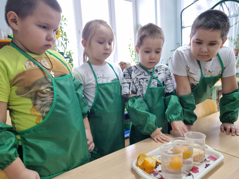 Эксперимент "Весёлый мандарин"