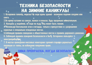 Как провести зимние каникулы весело — и без происшествий?