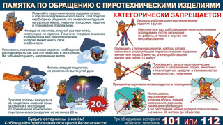 Соблюдайте правила безопасности при запуске петард и фейерверков!