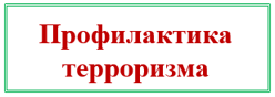Профилактика терроризма