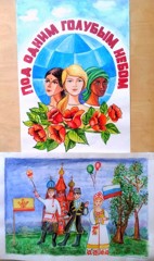 В МБУДО «Яльчикская ДШИ» организована выставка рисунков «Под одним голубым небом»