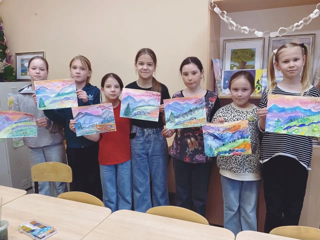 Финальный аккорд каникул — мастер-класс «Весна акварелью. Горы»! ✨