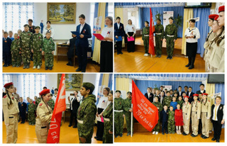 Торжественная линейка, посвящённая передаче Знамени Победы
