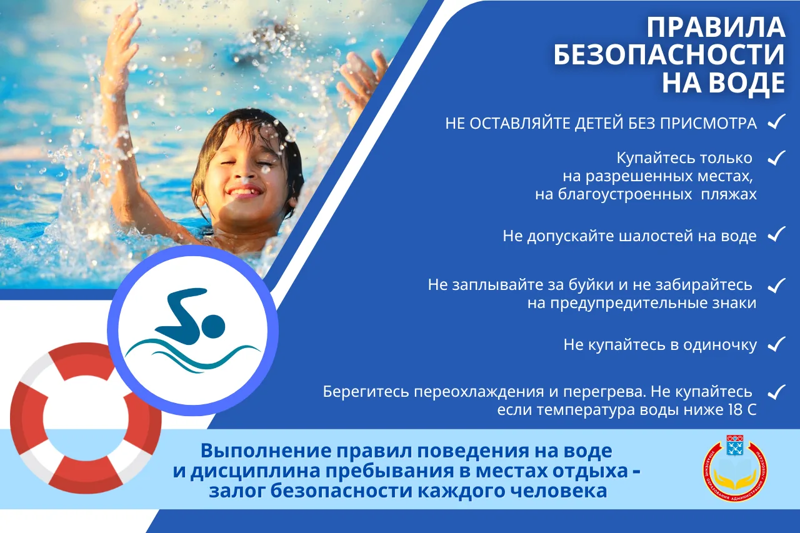 Безопасность на воде в летнее время