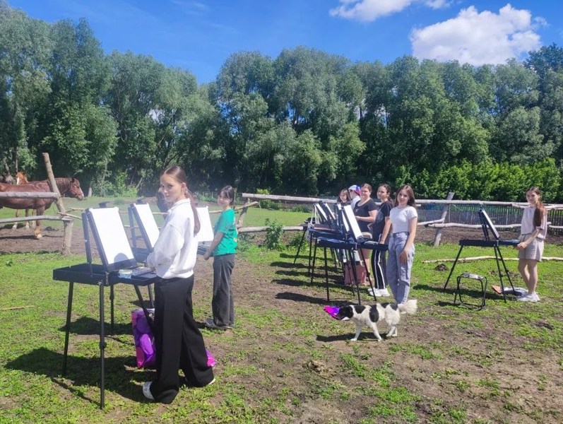 Пленэрные занятия в Яльчикской детской школе искусств