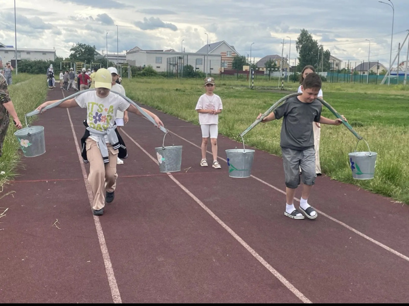 В пришкольном лагере « Солнышко» прошел детский праздник “Сабантуй”