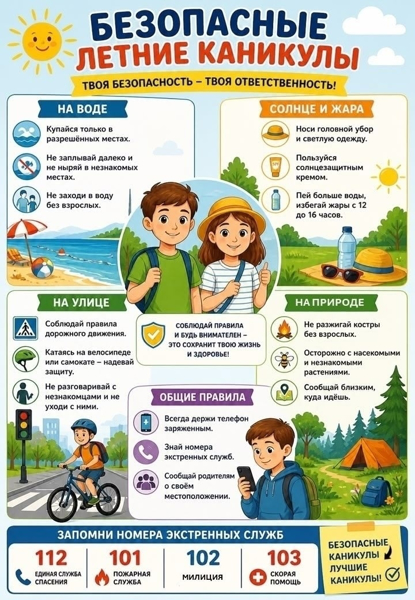 Безопасные летние каникулы