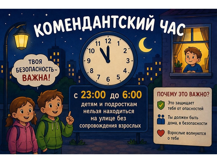 Памятка для родителей: «Комендантский час» в период летних каникул