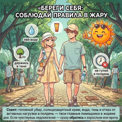 #Безопасность Береги себя в жару!