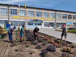 Порядок на пришкольном участке: обучающиеся МБОУ «Новошимкусская СОШ» готовятся к приёмке школы