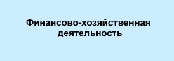 Финансово-хозяйственная деятельность