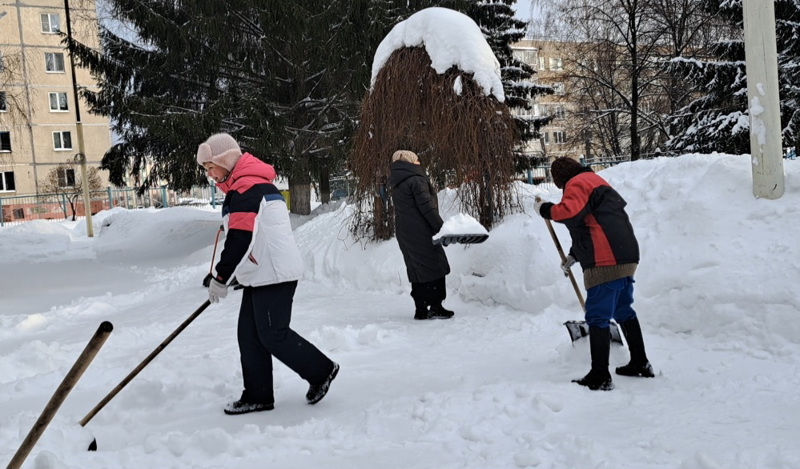 Снегопад не беда, когда за дело берется команда
