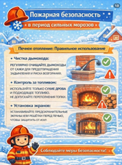 Как пережить холода без риска пожара? 7⃣ простых правил безопасности при использовании отопительных приборов.  С наступлением холодов все мы стремимся сделать свой дом теплым и уютным. Обогреватели, камины, печи – всё это помогает согреться зимой. Но неправильное использование этих устройств может привести к пожару и другим неприятностям. Давайте разберемся, как можно обезопасить себя и своих близких от неприятных последствий.  ‼️Правила пожарной безопасности‼️