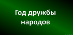 Год дружбы народов
